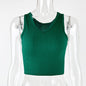 Fall Women Cotton Rib Sexy Slim V neck Sleeveless Vest