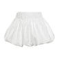 Summer Women Clothing Solid Color All Matching Bubble Puffy Skirt High Waist Ultra Short Skirt