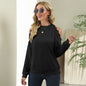 Fall Winter Lace Stitching Sexy off-Shoulder Casual T Sweatshirt