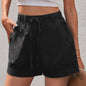 Casual Tencel Shorts for Women Summer Solid Color Elastic Waist Sports Beach Pants