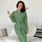 Autumn Comfortable Waffle Long Robe Hotel Bathrobe Home Wear