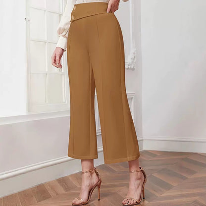 High Waist Wide Leg Pants Women Autumn Advanced High Waist Drooping Loose Straight Casual Pants