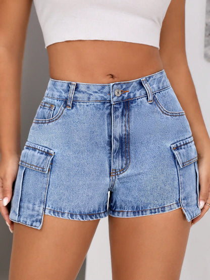 Women Clothing Comfortable Slim Fit Denim Shorts