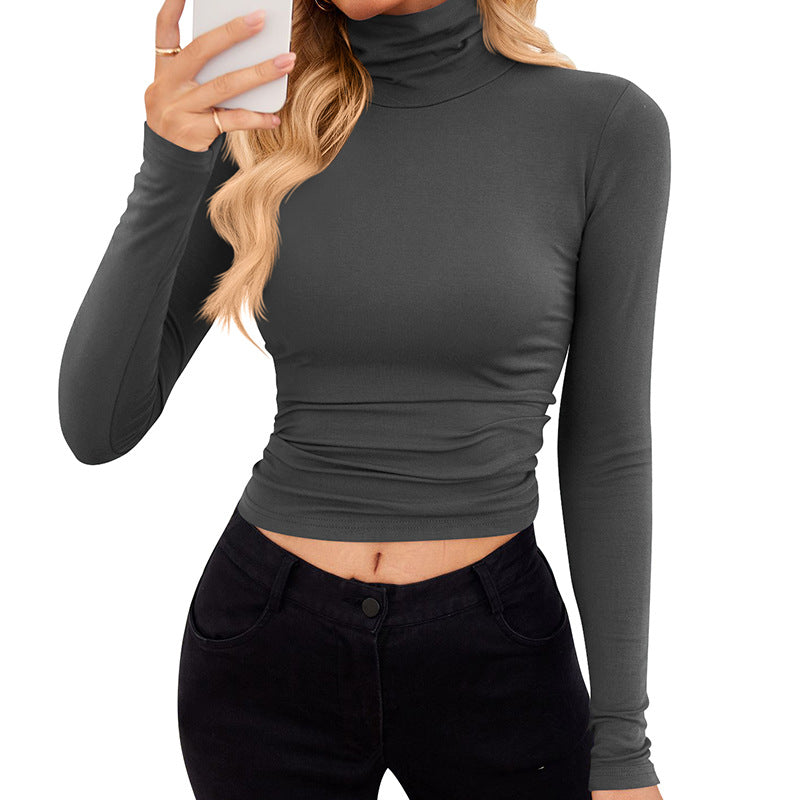 Women Clothing High Sense Slim Sexy Turtleneck Base