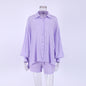 Summer French White Jacquard Cotton Puff Sleeve Casual Shorts Suit Ladies Homewear Cool Pajamas