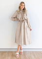 Trend Satin Elegant Elegant High End French Dress Autumn Long Sleeve Party Dress