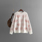 Autumn Winter Love Jacquard Pullover Women Knitted Sweater Loose Sweater Women