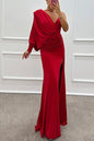 Women V neck Sexy Design Dress Evening Dress