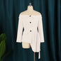 Sexy Long Sleeve Button  Ruffled Slim-Fit Lace up Women Small Blazer Blzer Outerwear