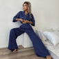 Polka Dot Pajamas  Summer Thin Cotton Silk Starry Sky Outer Wear Women Home Clothes