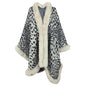 Autumn Winter Fur Collar Cape Cardigan Leopard Print Shawl Sweater  Women