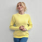 Autumn Winter Women Clothes Round Neck Sweater Solid Color Casual Pullover Sweater