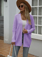 Women Knitwear Autumn Winter Knitted Cardigan Loose Solid Color Sweater Women