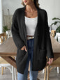 Women Sweater Casual Cardigan Autumn Winter Double Pocket Casual Sweater Coat