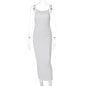 Summer Three Dimensional Line Sexy Sling Slim Fit Dress Women Clothing