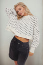 Autumn Winter Women Clothing round Neck Sweater Short Loose Love Pullover Sweater