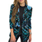 Autumn Winter Printed Small Blazer Single Long Sleeve Autumn Winter Blazer