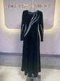 Autumn Long Sleeve Rhinestone Maxi Dress Slim Women