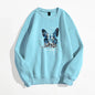 Vitality Casual  Butterfly Graphic Print Crew Neck Long Sleeve Sweater Sweatshirt