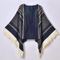 Travel Photography Women's Shawl Ethnic Tassel Pullover Keep Warm Jacquard Outdoor Decoration Large Cloak