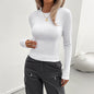 Autumn Winter Women Clothing Elegant Slim Fit Long Sleeve Top