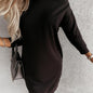 Women off the Shoulder Split Slim Dress Long Sleeve Women