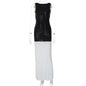 Women Clothing Autumn Sexy Backless Sleeveless Sequin Stitching Long Street Pleated Dress