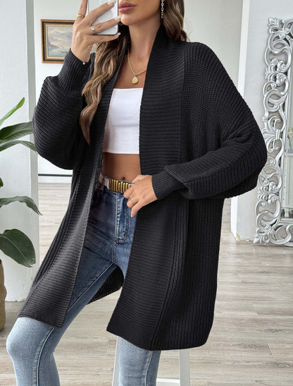 Women Sweater Autumn Winter Coat Women Clothing Simple Loose Sweater Cardigan