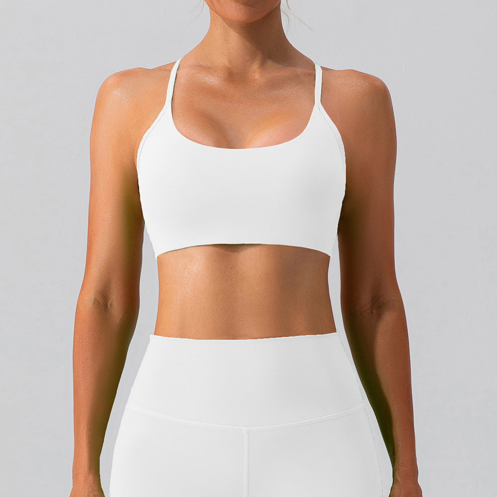 Summer Nude Feel Yoga Bra Quick Drying Beauty Back Exercise Underwear Training Running Fitness Yoga Wear Vest Women