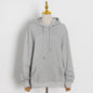 Korean Sense of Design Sweater Women Spring Casual Hooded Solid Color Loose Top