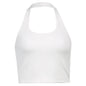 Spring Summer Bottoming Vest Sexy Halter Sling Solid Color Top Short Slim Fit Cropped