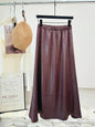 High Grade Silky Cross Section Gilding Skirt Autumn Slimming Wear Maxi Dress Casual All Matching Skirt