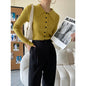 French Slim Fit Polo Pointed Collar Bottoming Sweater Outer Wear Early Autumn