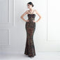 Bottom Sequin Suspender Party Sequined Dress Long Banquet Slim Fit Evening Dress Elegant