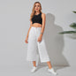 Loose Jeans Office White Wide Leg Jeans Simple Trousers