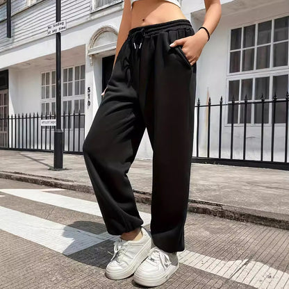 Sports Pants Women Autumn Winter Slimming Trousers Loose Ankle Strap Casual Sweatpants