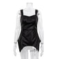 Outdoor Niche Design Solid Color Faux Leather Strap Tube Top Street