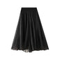 Ruffled Beaded Skirt for Women Spring Summer Maxi Dress High Waist Mid Length Irregular Asymmetric Skirt