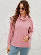 Autumn Winter Women Sweater Long-Sleeved Kangaroo Pocket Split Snap Fastener Women Top