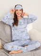 Home Wear Suit Pajamas Women Wear Eye Mask Three-Piece Set