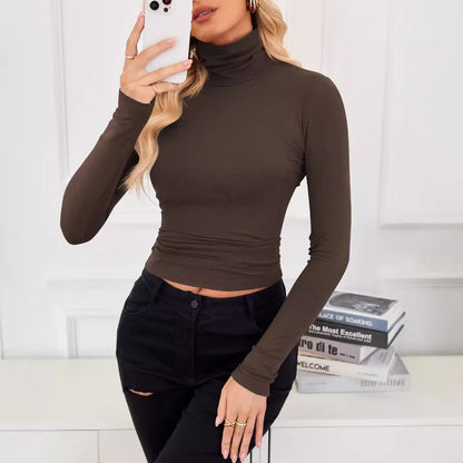 Women Clothing High Sense Slim Sexy Turtleneck Base