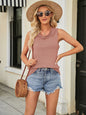 Knitwear Spring Sleeveless Knitted Tops Outerwear Pile Collar Pullover Thin Sweater Vest