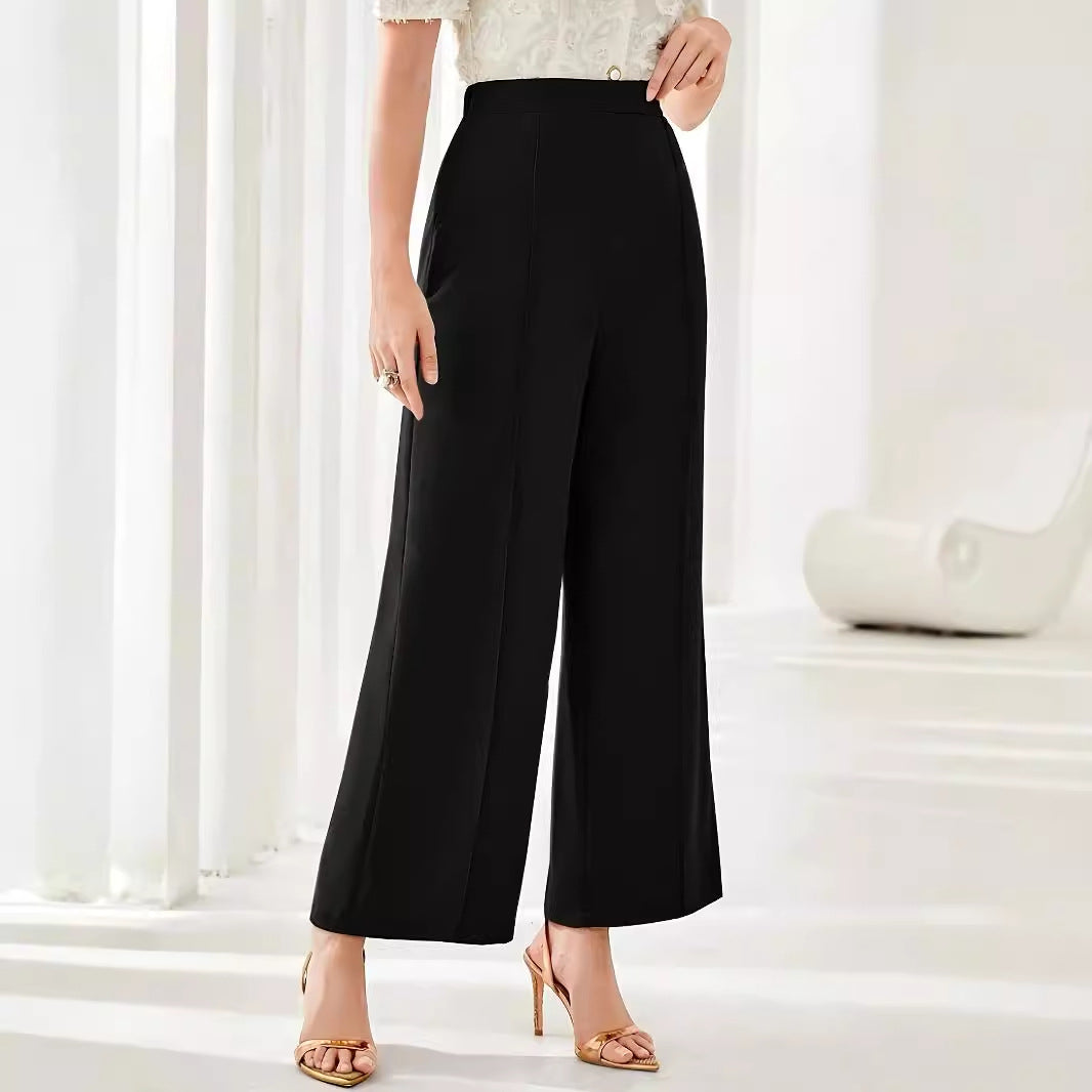 Workwear Women Dress Work Pant Casual High Waist Wide Leg Pants Office Pants