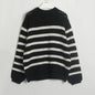 Women Clothing Striped All Matching Top Simple Stylish Casual Sweater