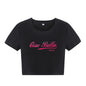 Women Clothing Summer New Celebrity Ciao Bella Short Slim-Fit Short-Sleeved T shirt for Women