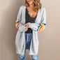 Autumn Winter Cardigan Sweater Women Clothing Loose Long Sleeve Mid Length Coat