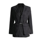 Autumn Pearl Chain Large Pocket Decoration Slim Fit Thin Looking Blazer Niche Design Blazer for Women