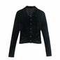 Arrival Long Sleeve Single Breasted Collared Pleats Slim Solid Color Cardigan Street Hipster Women Clothing