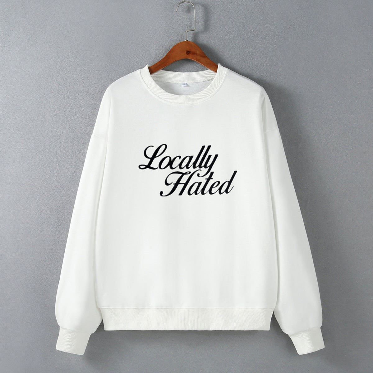 Street Hipster Drop Shoulder Loose Long Sleeve Sweatershirt Women Clothing Autumn Winter