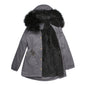 Autumn Winter Parka Women Fleece Lined Coat Women with Fur Collar Hooded Warm Jacket Loose Cotton Coat Plus Size